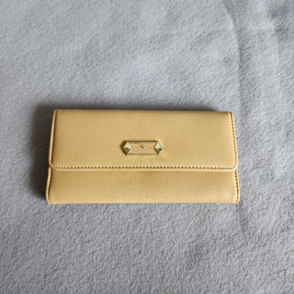 Fossil Wallet Women's Tan Yellow Faux Leather Pleather